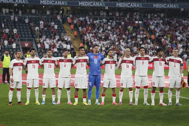 Turkiye v North Macedonia - Friendly match ISTANBUL, TURKIYE - JUNE 1: Players of Turkiye line up ahead of the International Friendly, Länderspiel, Nationalmannschaft match between Turkiye and North Macedonia at Chobani Stadium, on June 1, 2026, in Istanbul, Turkiye. Beyza Comert Anadolu Istanbul Turkey. Editorial use only. Please get in touch for any other usage.  Copyright: x2026xAnadoluxBeyzaxComertx