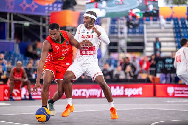 Warszawa 01.06.2026. 3x3 Basketball World Championship, WM, Weltmeisterschaft Day 1 in Warsaw, Poland. Austria - Madagascar match --- Mistrzostwa Swiata w koszykowce 3x3 Dzien 1 w Warszawie. Mecz Austria - Madagaskar Persons Shown : 15 Anthony Rasolomanana Fot. Kai Taller Arena Akcji NEWSPIX.PL --- newspix.pl POLAND OUT! 