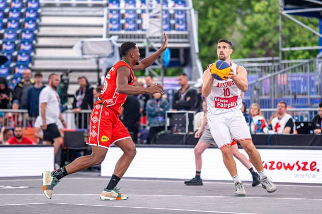 Warszawa 01.06.2026. 3x3 Basketball World Championship, WM, Weltmeisterschaft Day 1 in Warsaw, Poland. Austria - Madagascar match --- Mistrzostwa Swiata w koszykowce 3x3 Dzien 1 w Warszawie. Mecz Austria - Madagaskar Persons Shown : 10 Toni Blazan Fot. Kai Taller Arena Akcji NEWSPIX.PL --- newspix.pl POLAND OUT! 
