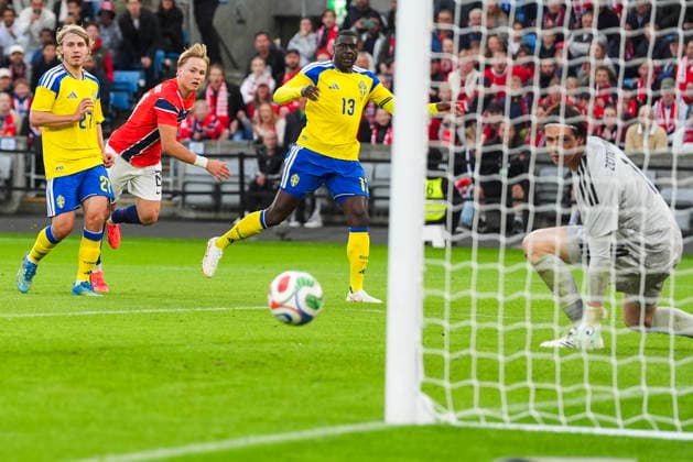 Private international football match Norway Sweden Oslo 20260601 Norways Andreas Schjelderup during the mens private international football match between Norway and Sweden at Ullevaal Stadium Photo Lise Aserud NTB Oslo Norway EDITORIAL USE ONLY RESTRICTED USE FOR BETTING COMPANIES  Copyright: xLisexAserudx xNTBx