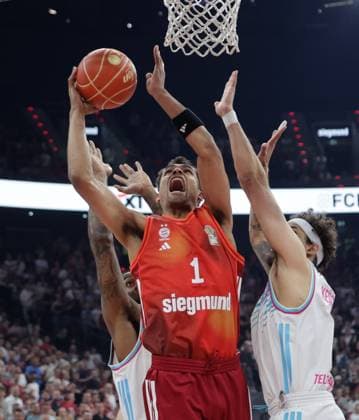 Bayerns 1 Oscar DA SILVA Basketball, Bayern Bonn Bundesliga, FC Bayern Basketball Telekom Baskets Bonn, playoff semi-final, 2 match, 2025 2026 season, 1 06 2026, in Munich, S A P G A R D E N, Germany Source Copyright Credit Oryk HAIST xBASKETBALL-BAYERN-BONNx