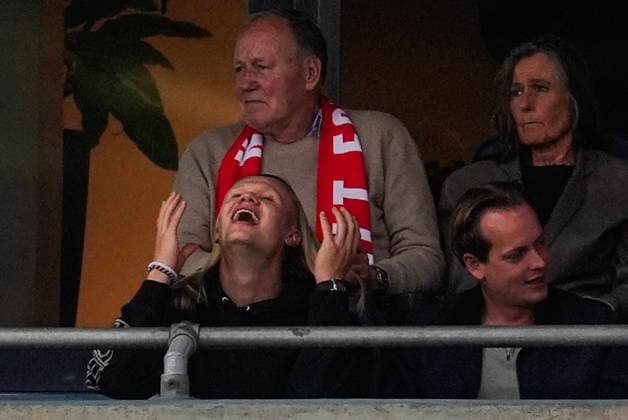 Private international football match Norway Sweden Oslo 20260601 Norways Erling Braut Haaland in the stands during the mens private international football match between Norway and Sweden at Ullevaal Stadium Photo Lise Aserud NTB Oslo Norway EDITORIAL USE ONLY RESTRICTED USE FOR BETTING COMPANIES  Copyright: xLisexAserudx xNTBx