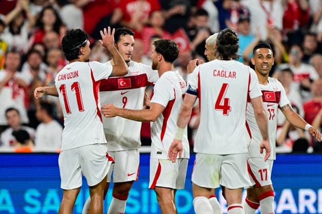 Turkiye v North Macedonia - Friendly match ISTANBUL, TURKIYE - JUNE 1: Players of Turkiye celebrate after score a goal during the International Friendly, Länderspiel, Nationalmannschaft match between Turkiye and North Macedonia at Chobani Stadium, on June 1, 2026, in Istanbul, Turkiye. Cem Tekkesinoglu Anadolu Istanbul Turkey. Editorial use only. Please get in touch for any other usage.  Copyright: x2026xAnadoluxCemxTekkesinoglux