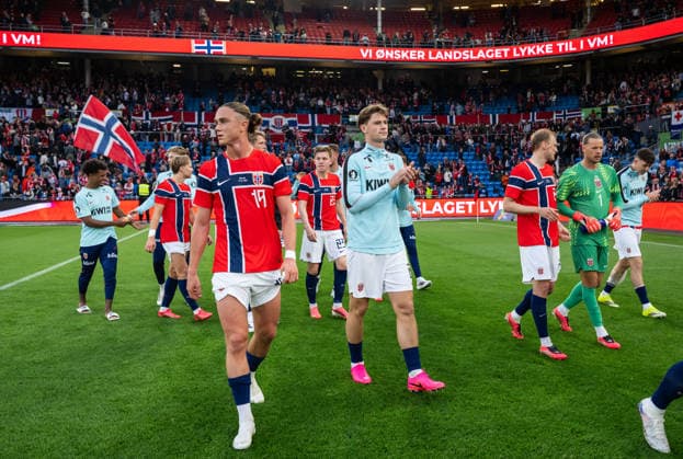260601 Thelo Aasgaard and Henrik Falchener of Norway after the international friendly football match between Norway and Sweden on June 1, 2026 in Oslo Photo Vegard Grott BILDBYRAN kod VG JM0820 bbeng fotboll football soccer fotball träningslandskamp privatlandskamp landskamp international friendly norge norway sverige sweden sverige a  Copyright: VEGARDxGRoTT BB260601VG084