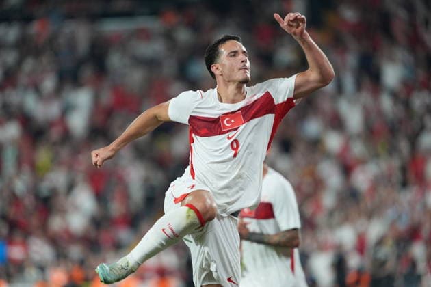 Turkiye v North Macedonia - Friendly match ISTANBUL, TURKIYE - JUNE 1: Deniz Gul (9) of Turkiye celebrates after score a goal during the International Friendly, Länderspiel, Nationalmannschaft match between Turkiye and North Macedonia at Chobani Stadium, on June 1, 2026, in Istanbul, Turkiye. Beyza Comert Anadolu Istanbul Turkey. Editorial use only. Please get in touch for any other usage.  Copyright: x2026xAnadoluxBeyzaxComertx