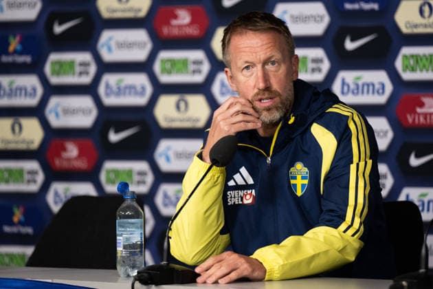 260601 Head coach Graham Potter of Sweden during the press conference after the international friendly football match between Norway and Sweden on June 1, 2026 in Oslo Photo Marius Simensen BILDBYRAN COP 238 JM0820 bbeng fotboll football soccer fotball träningslandskamp privatlandskamp landskamp international friendly norge norway sverige sweden sverige a  Copyright: MARIUSxSIMENSEN BB260601BB934