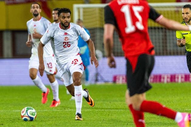 SOCCER - AUT vs TUN, test match VIENNA,AUSTRIA,01.JUN.26 - SOCCER - OEFB international test match, Austria vs Tunisia. Image shows Anis Ben Slimane (TUN).  GEPAxpictures xPhilippxBrem