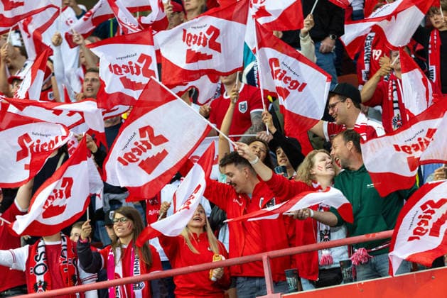 SOCCER - AUT vs TUN, test match VIENNA,AUSTRIA,01.JUN.26 - SOCCER - OEFB international test match, Austria vs Tunisia. Image shows fans of AUT.  GEPAxpictures xPhilippxBrem