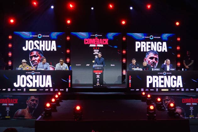 The Comeback Launch press conference, PK, Pressekonferenz Anthony Joshua v Kristian Prenga during the The Comeback Launch Press Conference, Anthony Joshua v Kristian Prenga ahead of summer showdown in Riyadh, Saudi Arabia at the Exhibition White City, London, England, United Kingdom on 1 June 2026 Credit: Dylan Hepworth Every Second Media Editorial use only. All images are copyright Every Second Media Limited. No images may be reproduced without prior permission. Copyright: xIMAGO EveryxSecondxMediax ESM-2020-0016 DylanxHepworthx xEveryxSecondxMediax