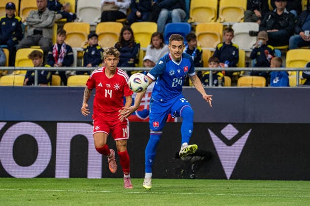Slovakia v Malta - International Friendly, Länderspiel, Nationalmannschaft Match Michal Fasko of Slovakia plays during the international friendly match between Slovakia and Malta at MOL Arena in Dunajska Streda, Slovakia, on June 1, 2026. Dunajska Streda Slovakia  Copyright: xMatejxSaganx originalFilename:sagan-slovakia260601_np2dy.jpg