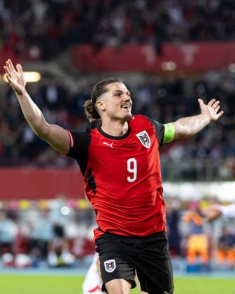 SOCCER - AUT vs TUN, test match VIENNA,AUSTRIA,01.JUN.26 - SOCCER - OEFB international test match, Austria vs Tunisia. Image shows the rejoicing of Marcel Sabitzer (AUT).  GEPAxpictures xArminxRauthner