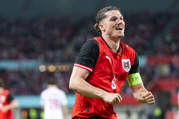 SOCCER - AUT vs TUN, test match VIENNA,AUSTRIA,01.JUN.26 - SOCCER - OEFB international test match, Austria vs Tunisia. Image shows the rejoicing of Marcel Sabitzer (AUT).  GEPAxpictures xArminxRauthner