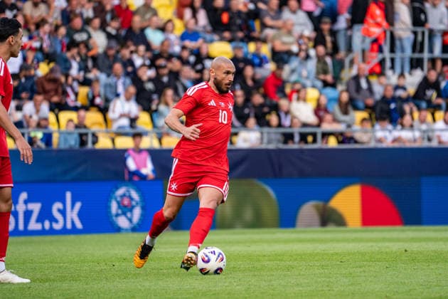 Slovakia v Malta - International Friendly, Länderspiel, Nationalmannschaft Match Teddy Teuma of Malta in action during the international friendly match between Slovakia and Malta at MOL Arena in Dunajska Streda, Slovakia, on June 1, 2026. Dunajska Streda Slovakia  Copyright: xMatejxSaganx originalFilename:sagan-slovakia260601_npSeF.jpg