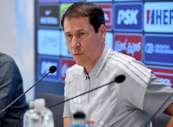 Croatia, Rijeka, 010626. Croatian National Football Team Rijeka training camp, Rujevica. Belgian national football team press conference, PK, Pressekonferenz before tomorrow s match with Croatia. In the photo: Rudi Garcia. Photo: Damir Skomrlj CROPIX Copyright: xxDamirxSkomrljx garcia5-010626