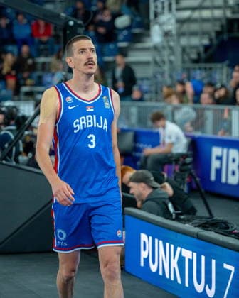 WARSZAWA 01.06.2026 KOSZYKOWKA 3X3 MECZ MEZCZYZN: SERBIA - HISZPANIA FIBA 3X3 WORLD CUP BASKETBALL WOMEN MATCH IN WARSAW: SERBIA - SPAIN STRAHINJA STOJACIC FOT. MACIEJ GRONAU FOTOPYK NEWSPIX.PL --- newspix.pl POLAND OUT! 