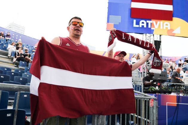 June 1, 2026, Warsaw, Masovian Voivodeship, Poland: Latvian fans cheer on their team during a FIBA 3x3 Basketball World Cup womenÃ¢â‚¬â ¢s Pool C game between Latvia and Philippines in Warsaw, Poland. Basketball 2026: FIBA 3x3 World Cup WomenÃ¢â‚¬â ¢S Pool C: Latvia 14:11 Philippines  - ZUMAk204 20260601_zip_k204_022 Copyright: xRomanxKozielx