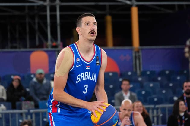 June 1, 2026, Warsaw, Masovian Voivodeship, Poland: SerbiaÃ¢â‚¬â ¢s STRAHINJA STOJACIC (3) takes a free throw during a FIBA 3x3 Basketball World Cup menÃ¢â‚¬â ¢s Pool A game between Serbia and Spain in Warsaw, Poland. Warsaw Poland - ZUMAk204 20260601_zip_k204_122 Copyright: xRomanxKozielx