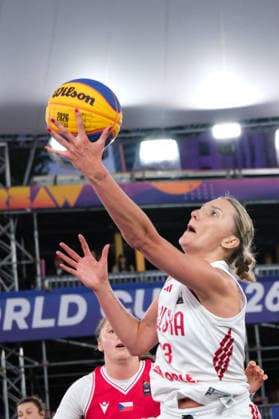 June 1, 2026, Warsaw, Masovian Voivodeship, Poland: PolandÃ¢â‚¬â ¢s WERONIKA TELENGA (33) in action during a FIBA 3x3 Basketball World Cup womenÃ¢â‚¬â ¢s Pool A game between Poland and Czechia in Warsaw, Poland. Warsaw Poland - ZUMAk204 20260601_zip_k204_103 Copyright: xRomanxKozielx