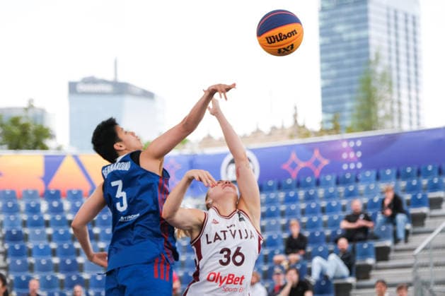 June 1, 2026, Warsaw, Masovian Voivodeship, Poland: PhilippinesÃ¢â‚¬â ¢ AFRIL BERNARDINO (3) and LatviaÃ¢â‚¬â ¢s PAULA CIRSA (36) in action during a FIBA 3x3 Basketball World Cup womenÃ¢â‚¬â ¢s Pool C game between Latvia and Philippines in Warsaw, Poland. Warsaw Poland - ZUMAk204 20260601_zip_k204_009 Copyright: xRomanxKozielx