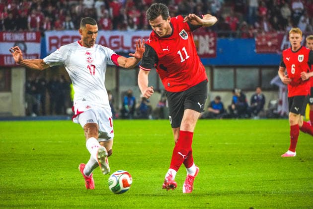 Football Austria, National Team, International Friendly, Friendly International Match, FIFA UEFA World Cup Preparation ÖFB Austria vs Tunisia Tunisienne FTF Ernst Happel Stadion Vienna, Austria Michael Gregoritsch Austria, 11 Copyright: xLukasxBierederx