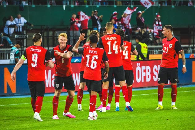 Football Austria, National Team, International Friendly, Friendly International Match, FIFA UEFA World Cup Preparation ÖFB Austria vs Tunisia Tunisienne FTF Ernst Happel Stadion Vienna, Austria Marcel Sabitzer Austria, 9 with the goal to 1 0 jubilation, goal celebration Copyright: xLukasxBierederx