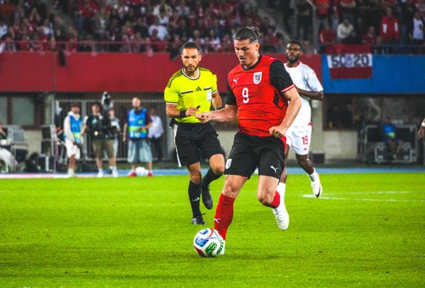 Football Austria, National Team, International Friendly, Friendly International Match, FIFA UEFA World Cup Preparation ÖFB Austria vs Tunisia Tunisienne FTF Ernst Happel Stadion Vienna, Austria Marcel Sabitzer Austria, 9 Copyright: xLukasxBierederx