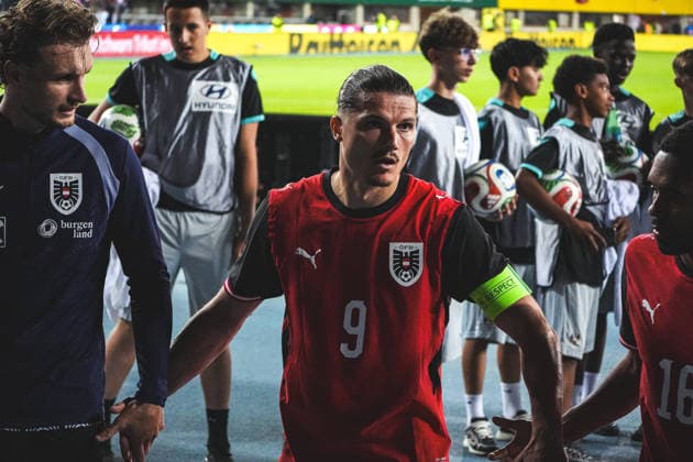 Football Austria, National Team, International Friendly, Friendly International Match, FIFA UEFA World Cup Preparation ÖFB Austria vs Tunisia Tunisienne FTF Ernst Happel Stadion Vienna, Austria Marcel Sabitzer Austria, 9 Copyright: xLukasxBierederx