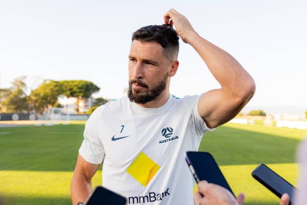 SOCCER AUSTRALIA TRAINING, Socceroos player Mathew Leckie during media availability at the Soccerroos facility at the Oakland Roots Sports Club in Alameda, California, United States, Monday, June 1, 2026. ( NO ARCHIVING Alameda California United States  Copyright: xJasonxHenryx 20260602133810400327