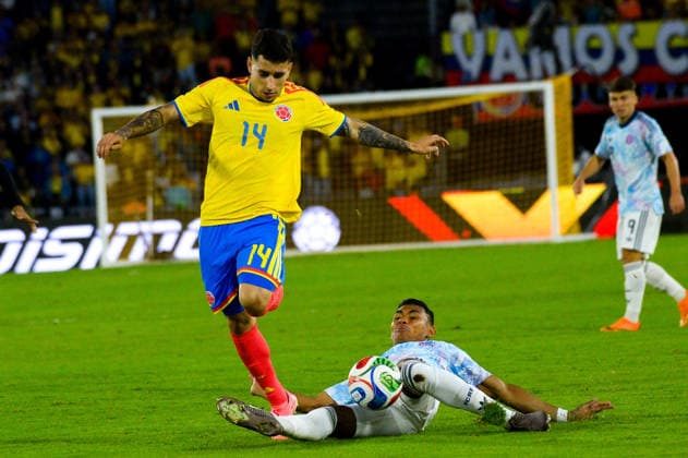 June 1, 2026, Bogota, Bogota D.C, Colombia: Colombia s Gustavo Puerta (L) during the last friendly match between Colombia and Costa Rica in Bogota s El Campin Stadium, Colombia on June 1, 2026. Colombia V Costa Rica - Friendly Match Before FIFA World Cup, WM, Weltmeisterschaft, Fussball 2026  - ZUMAvp1_ 20260601_zia_vp1_007 Copyright: xSebastianxBarrosx
