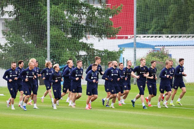 RUSSIA, KHIMKI - JUNE 2, 2026: Players attend a practice session of the Russian national football team at the Novogorsk Training Centre in Khimki, northwest of Moscow Russian National Football Team Training Outside Moscow  - ZUMAt113 20260602_zaa_t113_011 Copyright: xSergeixSavostyanovx