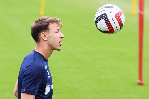 RUSSIA, KHIMKI - JUNE 2, 2026: Player Amir Ibragimov attends a practice session of the Russian national football team at the Novogorsk Training Centre in Khimki, northwest of Moscow. Sergei Savostyanov TASS  93293014