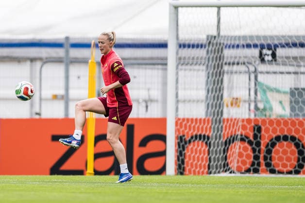 COLOGNE, GERMANY - JUNE 02: Lea Schueller (Schüller, Schuller, Germany, 11) controls the ball during a training session prepare for the UEFA European Qualifiers for the FIFA Women™s World Cup 2027 between Germany vs. Norway at Sportpark Hoehenberg on June 02, 2026 in Mainz, Germany. North Rhine Westphalia Germany Copyright: xSteffiexWunderlx
