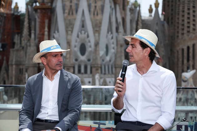 June 2, 2026, Barcelona, Barcelona, Spain: Pedro MartoÂ­nez de la Rosa, team ambassador Aston Martin Aramco F1 and Marc Gene, team ambassador Scuderia Ferrari HP F1 during the presentation of the Grand Prix Formula 1 Barcelona-Catalunya at Terraza Hotel Sercotel Rosello on June 02, 2026 in Barcelona, Spain. Barcelona Spain - ZUMAa181 20260602_zaa_a181_005 Copyright: xJavierxBorregox