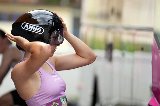 Rider during Stage 4, an individual time trial, of the Giro d™Italia Women, from Belluno to Nevegal, Italy - Tuesday June 2, 2026  Copyright: xDavidexSpada LaPressex