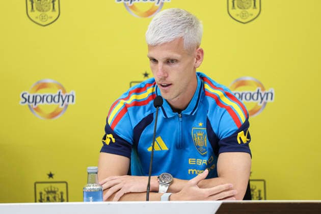 June 2, 2026, Las Rozas, Madrid, Spain: Dani Olmo attends the press conference, PK, Pressekonferenz of presentation of new sponsors for Spain Team ahead the FIFA World Cup, WM, Weltmeisterschaft, Fussball 2026 at Ciudad del Futbol on June 02, 2026 in Las Rozas, Madrid, Spain. Las Rozas Spain - ZUMAa181 20260602_zaa_a181_043 Copyright: xIrinaxR.xHipolitox