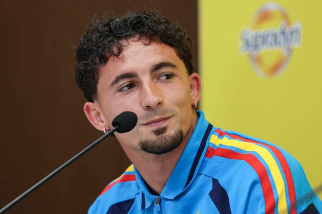 June 2, 2026, Las Rozas, Madrid, Spain: Yeremy Pino attends the press conference, PK, Pressekonferenz of presentation of new sponsors for Spain Team ahead the FIFA World Cup, WM, Weltmeisterschaft, Fussball 2026 at Ciudad del Futbol on June 02, 2026 in Las Rozas, Madrid, Spain. Las Rozas Spain - ZUMAa181 20260602_zaa_a181_056 Copyright: xIrinaxR.xHipolitox