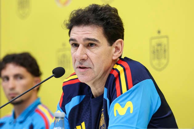 June 2, 2026, Las Rozas, Madrid, Spain: Aitor Karanka attends attends the press conference, PK, Pressekonferenz of presentation of new sponsors for Spain Team ahead the FIFA World Cup, WM, Weltmeisterschaft, Fussball 2026 at Ciudad del Futbol on June 02, 2026 in Las Rozas, Madrid, Spain. Las Rozas Spain - ZUMAa181 20260602_zaa_a181_065 Copyright: xIrinaxR.xHipolitox