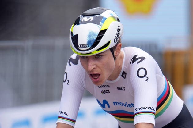 Switzerland™s Marlen Reusser of Movistar Team™s during Stage 4, an individual time trial, of the Giro d™Italia Women, from Belluno to Nevegal, Italy - Tuesday June 2, 2026  Copyright: xDavidexSpada LaPressex