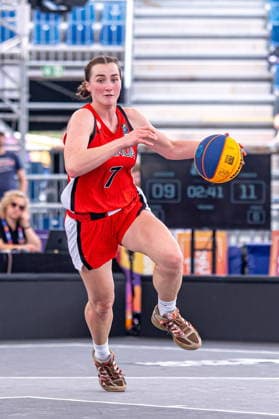 Warszawa 02.06.2026. 3x3 Basketball World Cup Day 2 in Warsaw, Poland. Ukraine - Canada match --- Mistrzostwa Swiata w koszykowce 3x3 Dzien 2 w Warszawie. Mecz Ukraina - Kanada Persons Shown : Paige Crozon Fot. Kai Taller Arena Akcji NEWSPIX.PL --- newspix.pl 