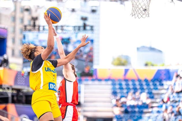 Warszawa 02.06.2026. 3x3 Basketball World Cup Day 2 in Warsaw, Poland. Ukraine - Canada match --- Mistrzostwa Swiata w koszykowce 3x3 Dzien 2 w Warszawie. Mecz Ukraina - Kanada Persons Shown : Miriam Uro-Nille Fot. Kai Taller Arena Akcji NEWSPIX.PL --- newspix.pl 