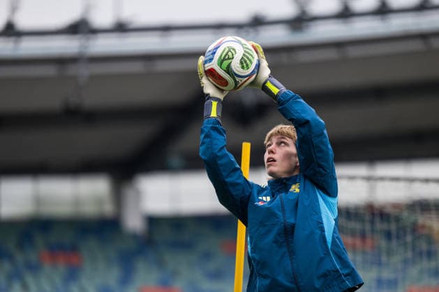 260602 Goalkeeper Moa Edrud of the Swedish women s national football team during a training session on June 2, 2026 in Gothenburg Photo Mathias Bergeld BILDBYRAN code MB MB1378 fotboll football soccer fotball vm kval kval fifa womens world cup qualifier qualifier träning practice training sverige sweden dam bbeng women kvinner  Copyright: MATHIASxBERGELD BB260602MB001