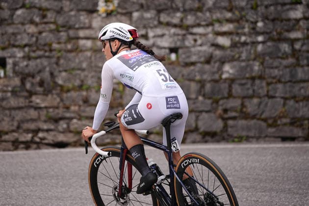 France™s CÃ lia Gery of FDJ United - Suez™s during Stage 4, an individual time trial, of the Giro d™Italia Women, from Belluno to Nevegal, Italy - Tuesday June 2, 2026  Copyright: xMarcoxAlpozzix xLaPressex