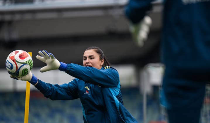 260602 Goalkeeper Zecira Musovic of the Swedish women s national football team during a training session on June 2, 2026 in Gothenburg Photo Mathias Bergeld BILDBYRAN code MB MB1378 fotboll football soccer fotball vm kval kval fifa womens world cup qualifier qualifier träning practice training sverige sweden dam bbeng women kvinner  Copyright: MATHIASxBERGELD BB260602MB003