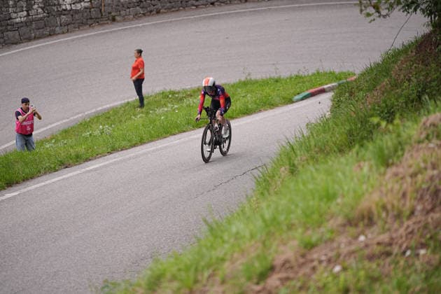 United States™s Lily Williams of Human Powered Health™s during Stage 4, an individual time trial, of the Giro d™Italia Women, from Belluno to Nevegal, Italy - Tuesday June 2, 2026  Copyright: xMarcoxAlpozzix xLaPressex