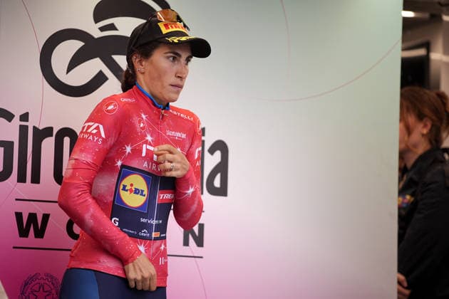 Italy™s Elisa Balsamo of Lidl - Trek™s (Red jersey) during Stage 4, an individual time trial, of the Giro d™Italia Women, from Belluno to Nevegal, Italy - Tuesday June 2, 2026  Copyright: xMarcoxAlpozzix xLaPressex