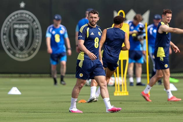 John McGinn during a training session Scotland Training and press conference, PK, Pressekonferenz 2026 FIFA World Cup, WM, Weltmeisterschaft, Fussball Football, Florida Blue Training Centre, Florida, USA - 02 Jun 2026Florida Florida Blue Training Centre United States of America EDITORIAL USE ONLY No use with unauthorised audio, video, data, fixture lists, club league logos or live services. Online in-match use limited to 120 images, no video emulation. No use in betting, games or single club league player publications.  Copyright: xChrisxArjoon Shutterstockx 16906919n