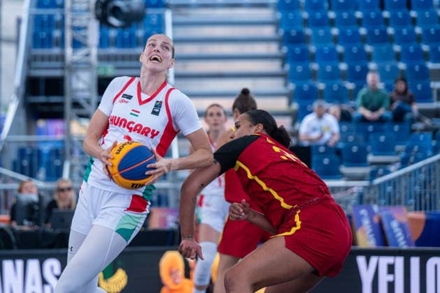 WARSZAWA 02.06.2026 KOSZYKOWKA 3X3 MECZ KOBIET: HISZPANIA - WEGRY FIBA 3X3 WORLD CUP BASKETBALL WOMEN MATCH IN WARSAW: SPAIN - HUNGARY REKA LELIK FOT. MACIEJ GRONAU FOTOPYK NEWSPIX.PL --- newspix.pl 