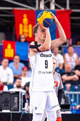 Warszawa 02.06.2026. 3x3 Basketball World Cup Day 2 in Warsaw, Poland. Czech Republic - Mongolia match --- Mistrzostwa Swiata w koszykowce 3x3 Dzien 2 w Warszawie. Mecz Czechy - Mongolia Persons Shown : Filip Novotny Fot. Kai Taller Arena Akcji NEWSPIX.PL --- newspix.pl 