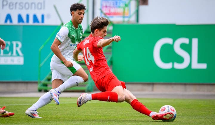 02 06 2026 Football season 2025 2026 Relegation Oberliga Bayern Bayernliga Regionalliga SpVgg Greuther Fürth II ASV Cham xwoxzix Lucas Torres Farias 8, SpVgg Greuther Fürth II Manuel Reiß 14, ASV Cham