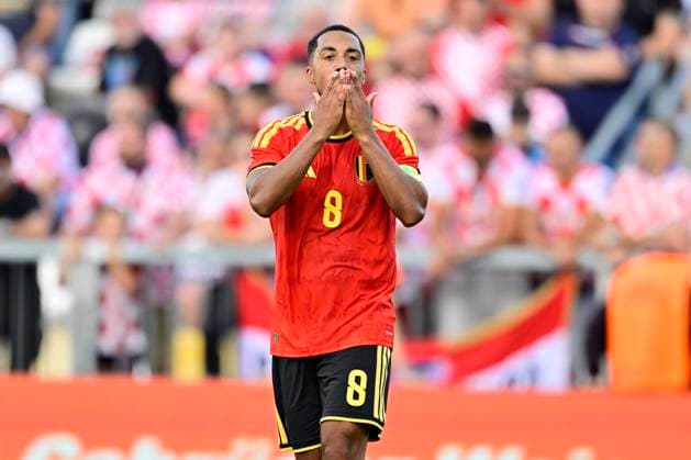 Croatia vs Belgium - friendly match RIJEKA, CROATIA - JUNE 02 : Tielemans Youri midfielder of Belgium celebrates scoring the opening goal during a friendly match between Croatia and Belgium ahead of the FIFA World Cup, WM, Weltmeisterschaft, Fussball 2026 on June 02, 2026 in Rijeka, Croatia, 02 06 2026 Rijeka Croatia  Copyright: xJanxDexMeuleneirx